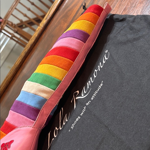 LOLA RAMONA Knee High Rainbow Boots/9.5 - Picture 8 of 11